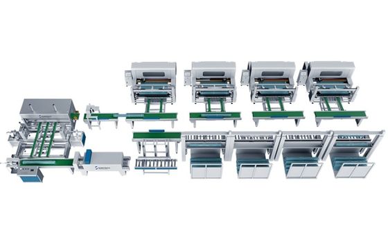 Elektrische automatische Stoffrollenverpackungsmaschine für Textilkissen
