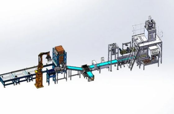 Automatische robotergestützte Verpackungspalletierungssysteme Touchscreen-Betriebsmodus