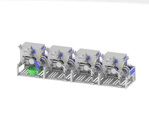 Vollautomatischer PET-Streifenwickler mit Max OD 820 mm und integriertem automatischem Palletierungssystem