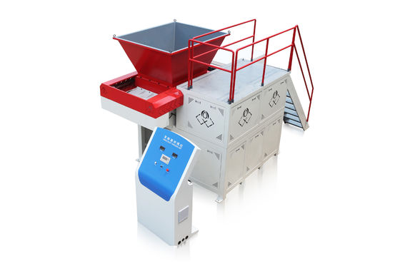 PVC-PET-Einfachwellen-Schredder-Maschine Abfall-Kunststoff-Recycler-Maschine PLC-Steuerung