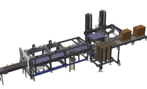 Vollautomatisches CNC-Palletierungssystem für Roboter Verpackungslinie Robuste Konstruktion