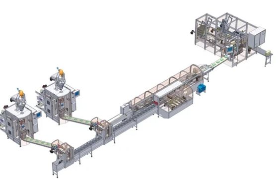 Vollautomatische Verpackung und Palletierung PLC-Steuerung mit kollaborativen Robotern