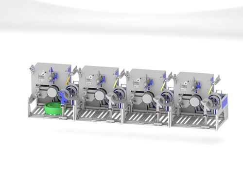 Automatische PET-Streifenwickelmaschine mit 80 kg Kapazität, Dual-Servo-Motor und Palletierungssystem