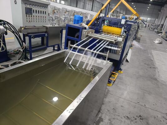 6 Stränge synchronisierte PP-Strapper-Produktionslinie mit ±0,05 mm Dimensionstoleranz und 1-aus-6-Flow-Diverging-Die